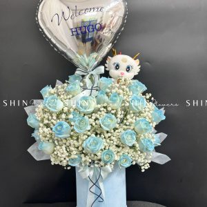 Hộp Hoa Thôi Nôi Bé Trai H082