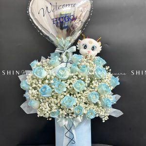 Hộp Hoa Thôi Nôi Bé Trai H082