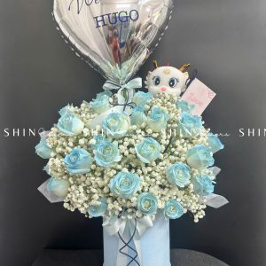 Hộp Hoa Thôi Nôi Bé Trai H082