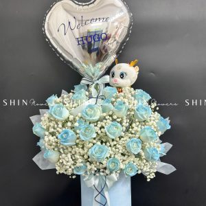 Hộp Hoa Thôi Nôi Bé Trai H082