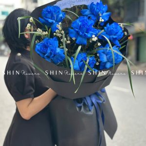 Bó Hoa Hồng 7 Xanh Blue Ecuador S336