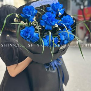 Bó Hoa Hồng 7 Xanh Blue Ecuador S336
