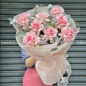 Bó 8 Hoa Hồng Nhập Ecuador Pink Ohara siêu khổng lồ H341