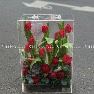 Vali Mica Tulip Đỏ - Blooming Box B021