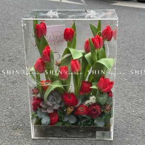 Vali Mica Tulip Đỏ - Blooming Box B021