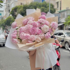 Hoa Bó 35 Mẫu Đơn Hồng Sarah S360