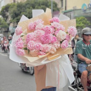 Hoa Bó 35 Mẫu Đơn Hồng Sarah S360