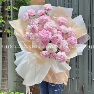 Hoa Bó 35 Mẫu Đơn Hồng Sarah S360