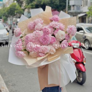 Hoa Bó 35 Mẫu Đơn Hồng Sarah S360