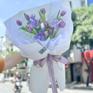 Hoa Bó 10 Tulip Tím S374