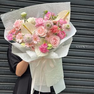 Hoa Bó Mix Tone hồng S398