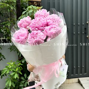 Hoa Bó 7 Mẫu Đơn Sarah Hồng S395