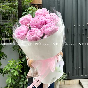 Hoa Bó 7 Mẫu Đơn Sarah Hồng S395