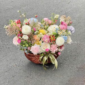 Giỏ hoa Hồng Ngọt Ngào H104