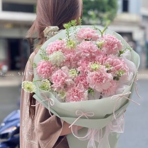 Hoa Bó Cẩm Chướng Hồng S406