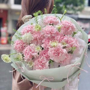 Hoa Bó Cẩm Chướng Hồng S406