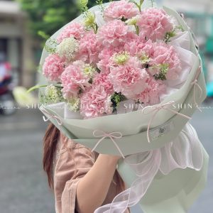 Hoa Bó Cẩm Chướng Hồng S406