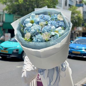 Bó Hoa Cẩm Chương Nhuộm xanh S412