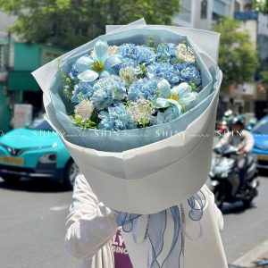 Bó Hoa Cẩm Chương Nhuộm xanh S412