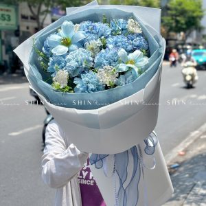 Bó Hoa Cẩm Chương Nhuộm xanh S412