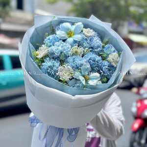 Bó Hoa Cẩm Chương Nhuộm xanh S412