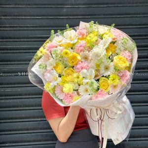 Hoa Bó Hồng Vàng S415