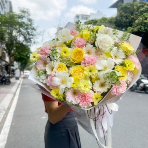 Hoa Bó Hồng Vàng S415