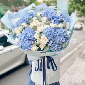 Hoa Bó Cẩm Tú Cầu Xanh Khổng Lồ S427