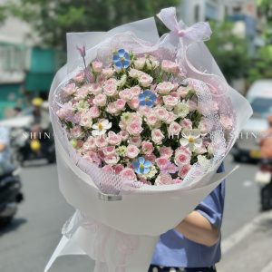 Bó Hoa Hồng Chùm Điền Mật S4418