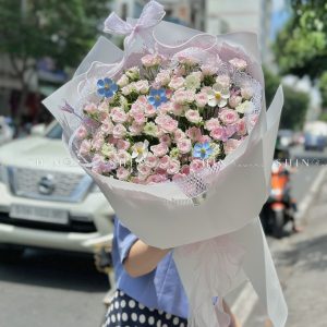 Bó Hoa Hồng Chùm Điền Mật S4418