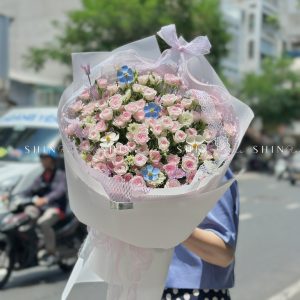 Bó Hoa Hồng Chùm Điền Mật S4418