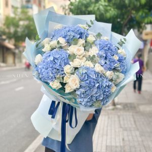 Hoa Bó Cẩm Tú Cầu Xanh Khổng Lồ S427