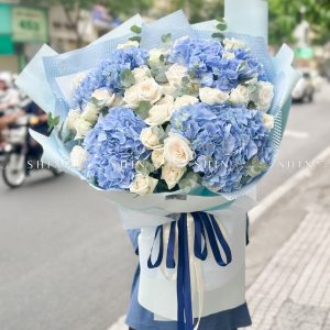 Hoa Bó Cẩm Tú Cầu Xanh Khổng Lồ S427