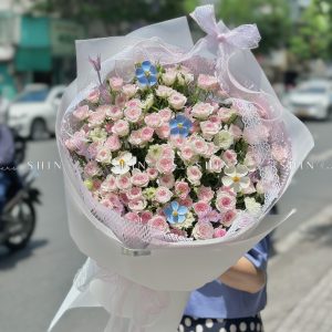 Bó Hoa Hồng Chùm Điền Mật S4418