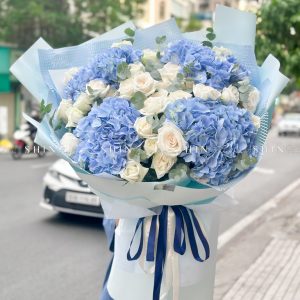 Hoa Bó Cẩm Tú Cầu Xanh Khổng Lồ S427