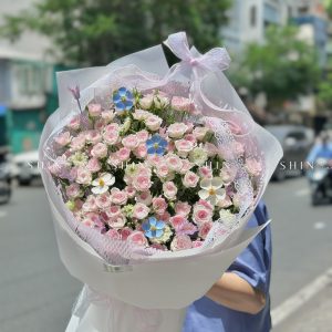 Bó Hoa Hồng Chùm Điền Mật S4418