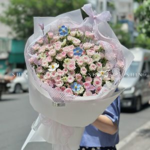 Bó Hoa Hồng Chùm Điền Mật S4418