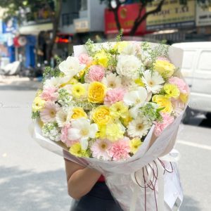 Hoa Bó Hồng Vàng S415