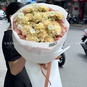 Hoa Bó Cẩm Chướng Cà phê S448