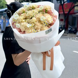 Hoa Bó Cẩm Chướng Cà phê S448