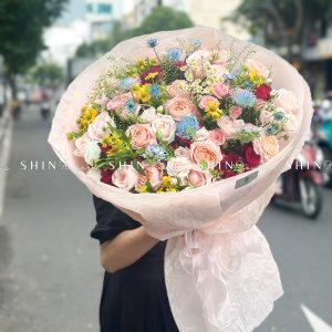 Bó Hoa Garden Mix nhiều màu Siêu To S457