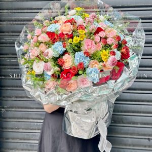 Bó Hoa Garden Mix nhiều màu Siêu To S463