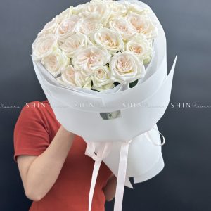 Bó Hoa 20 hồng trắng White Ohara S461
