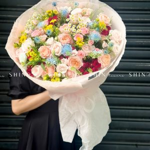 Bó Hoa Garden Mix nhiều màu Siêu To S457