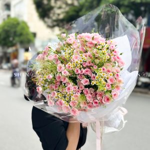 Bó Hoa Hồng Chùm Điền Mật S432