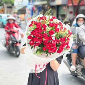 Bó Hoa Hồng Chùm Đỏ thẫm S435
