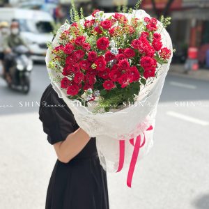 Bó Hoa Hồng Chùm Đỏ thẫm S435