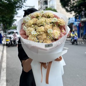 Hoa Bó Cẩm Chướng Cà phê S448