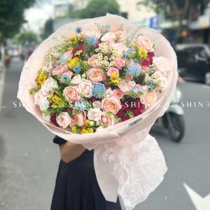 Bó Hoa Garden Mix nhiều màu Siêu To S457