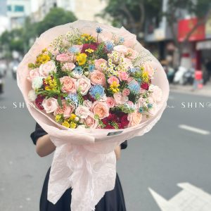 Bó Hoa Garden Mix nhiều màu Siêu To S457